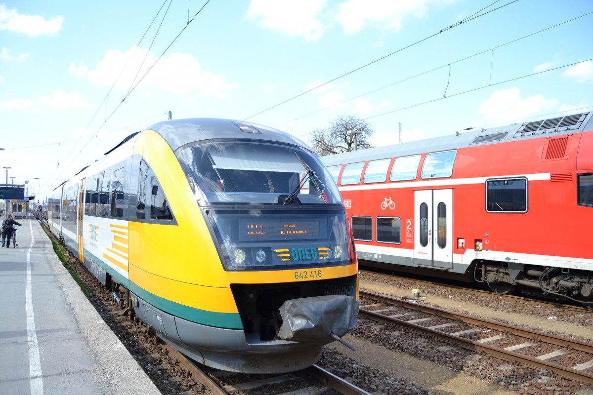 Ein VT 642 in Cottbus am 27.03.2014