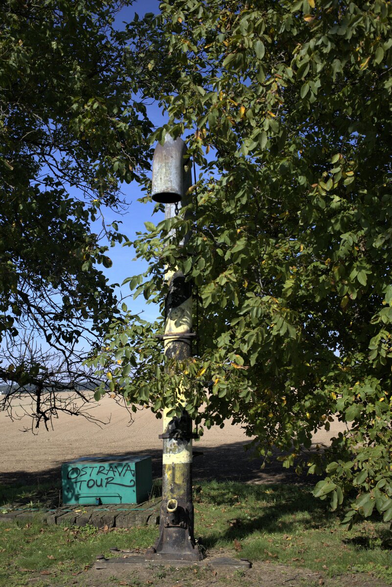 Ein Wasserkran bei  Slezské Rudoltice (Rosswald) 01.10.2021 11:59 Uhr.