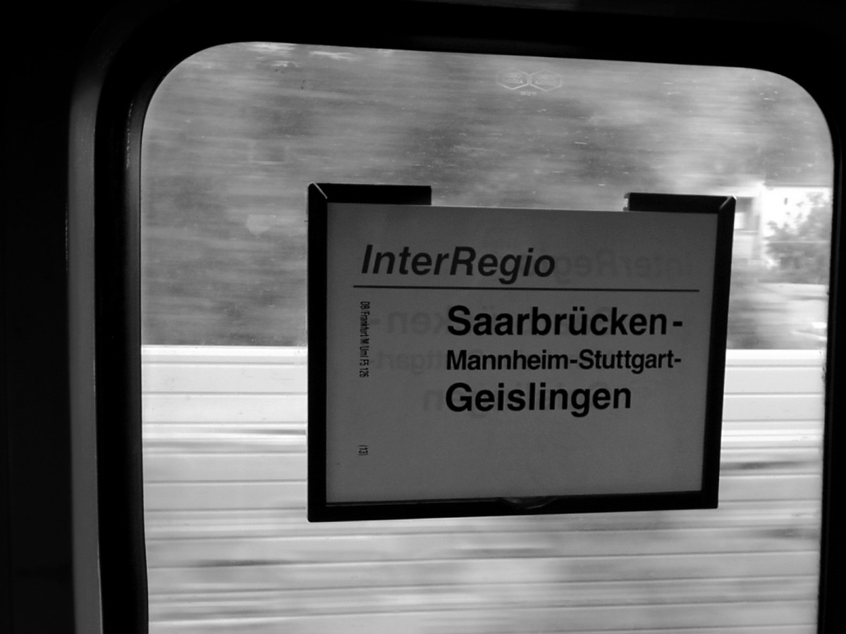 Ein Zugbegleiter erlaubte sich einen kleinen Spaß. 
Irgendwann im Jahr 2012 fuhren wir mit einem InterCity nach München. Im Wagen 4 war der Zug dann kein IC mehr, sondern ein InterRegio... ;-)