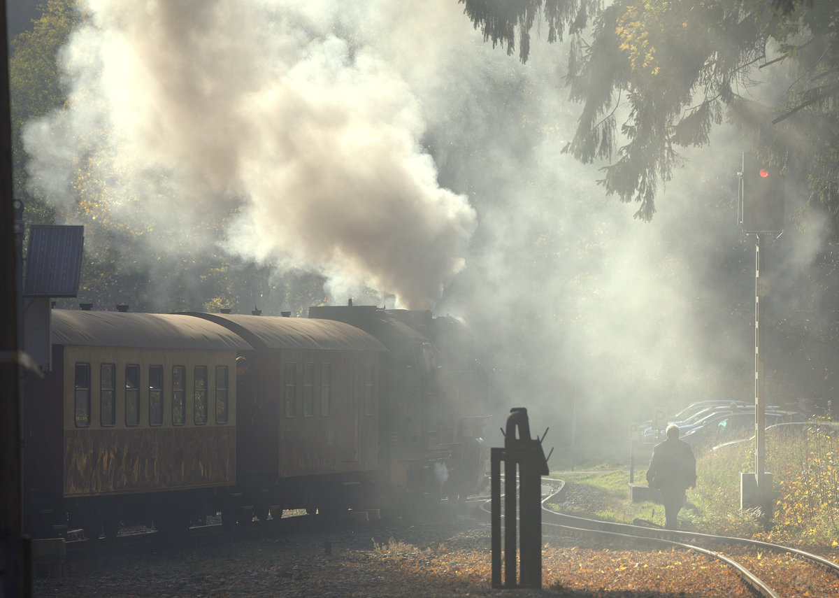 Eine ausserplanmäßige Rangierfahrt in Drei Annen Hohne. 16.10.2018 15:08 Uhr.