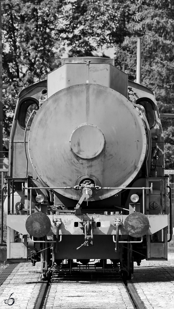 Eine Dampfspeicherlokomotive vom Typ FLC im Sächsischen Industriemuseum Chemnitz. (August 2018)