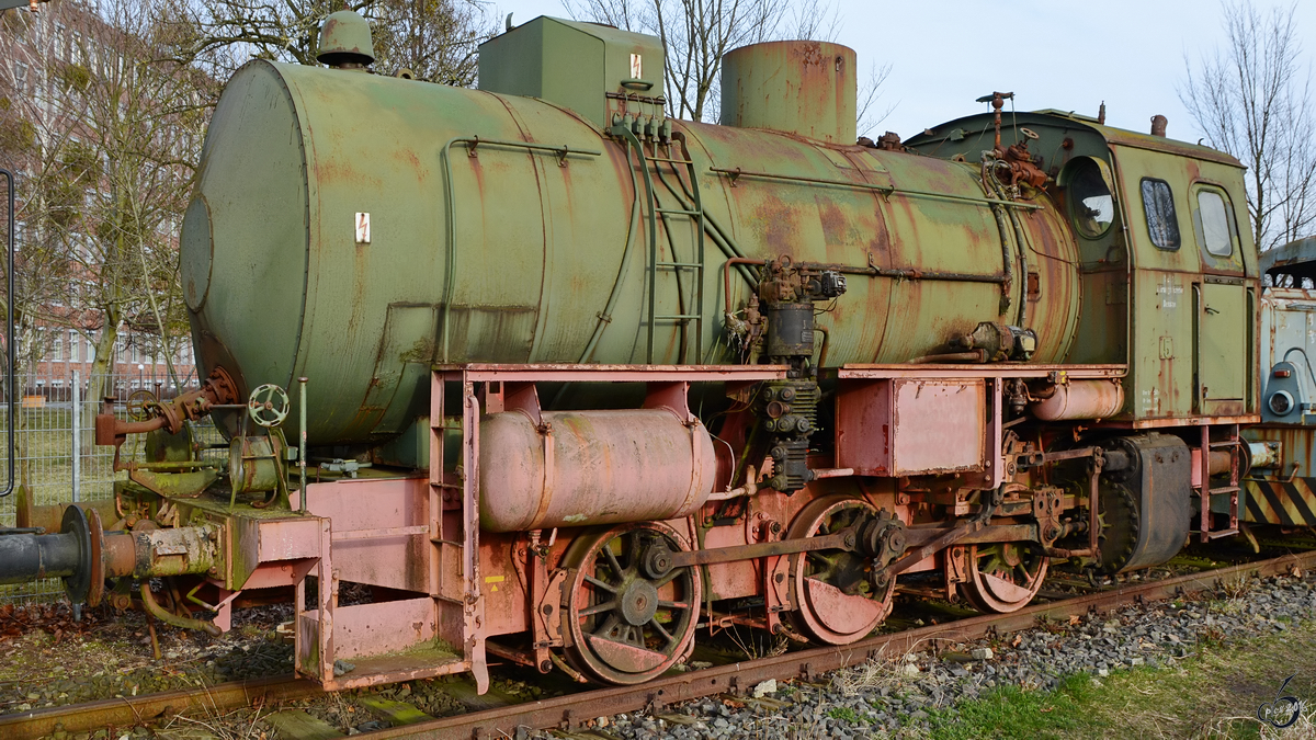 Eine Dampfspeicherlokomotive vom Typ FLC im Technikmuseum Hugo Junkers (März 2016)