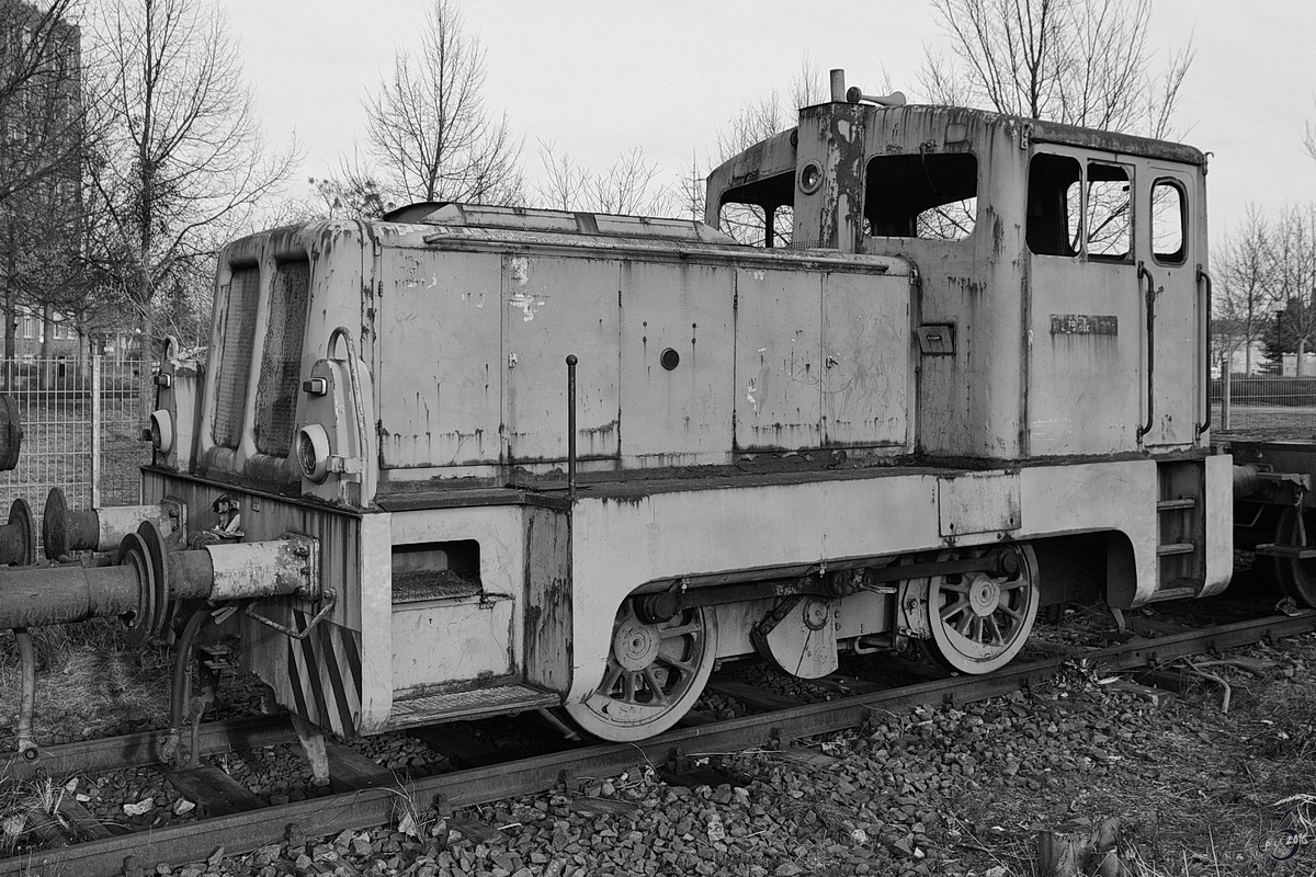 Eine Diesellokomotive V 10B im Technikmuseum Hugo Junkers (März 2016)