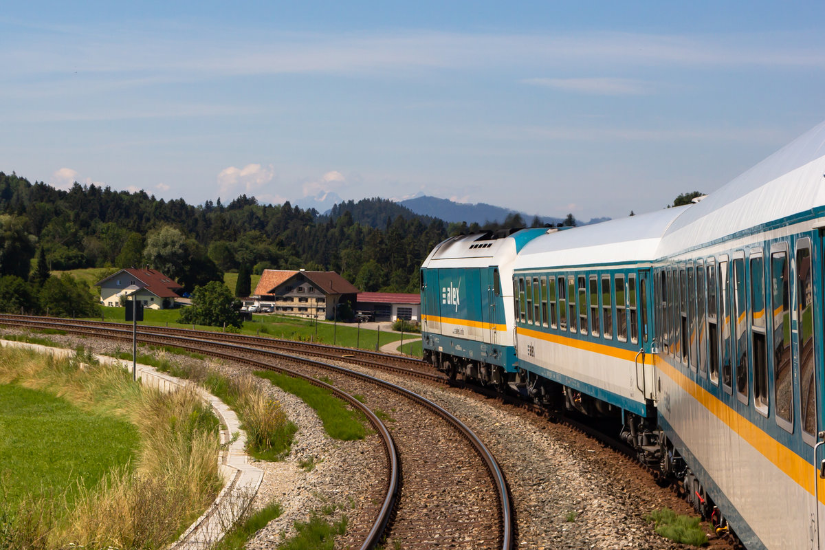Eine Fahrt im Alex von Oberstaufen nach Hergatz. Hier bei Heimhofen. 19.7.20
