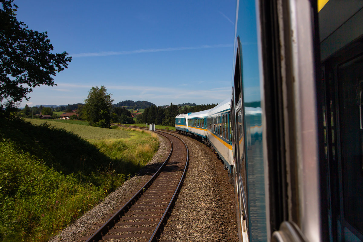 Eine Fahrt im Alex von Oberstaufen nach Hergatz. Hinter Röthenbach. 19.7.20