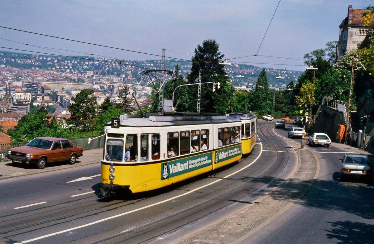 Eine Fahrt auf der Neuen Weinsteige war das schönste Stuttgarter Straßenbahnerlebnis. 