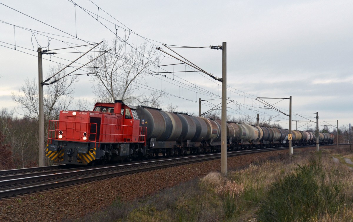 Eine G 1206 der RBB, wahrscheinlich 275 111, zog am 18.12.14 einige