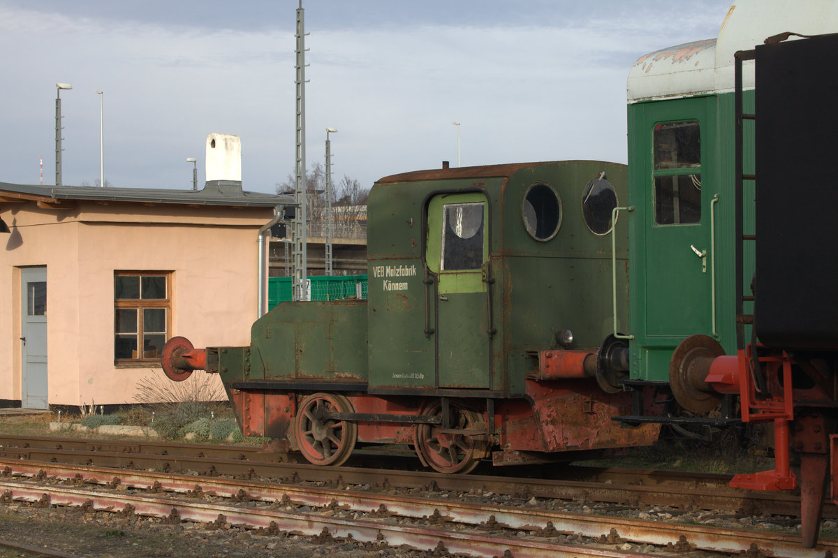 eine Kleinlok der Malzfabrik Könnern abgestellt in Gera.10.12.2016 14:29 Uhr.