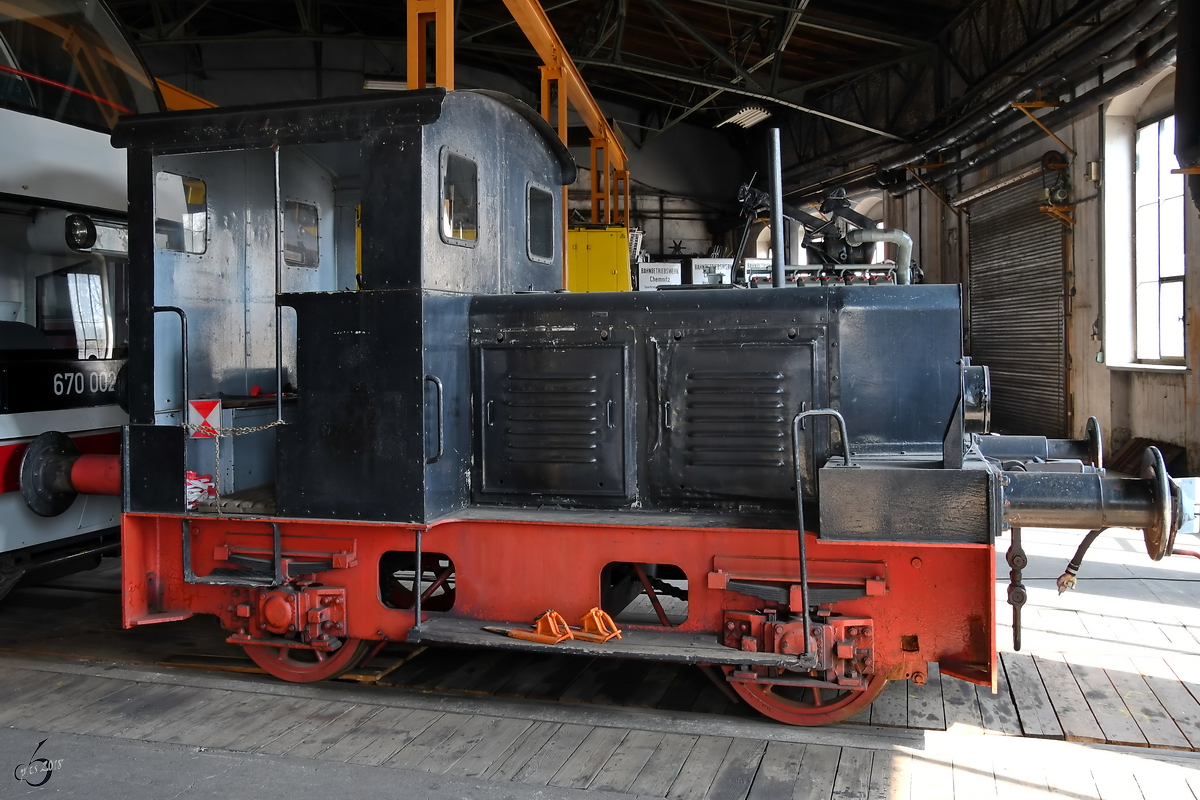 Eine Kleinlokomotive Kö Anfang April 2018 im Sächsischen Eisenbahnmuseum Chemnitz-Hilbersdorf. 
