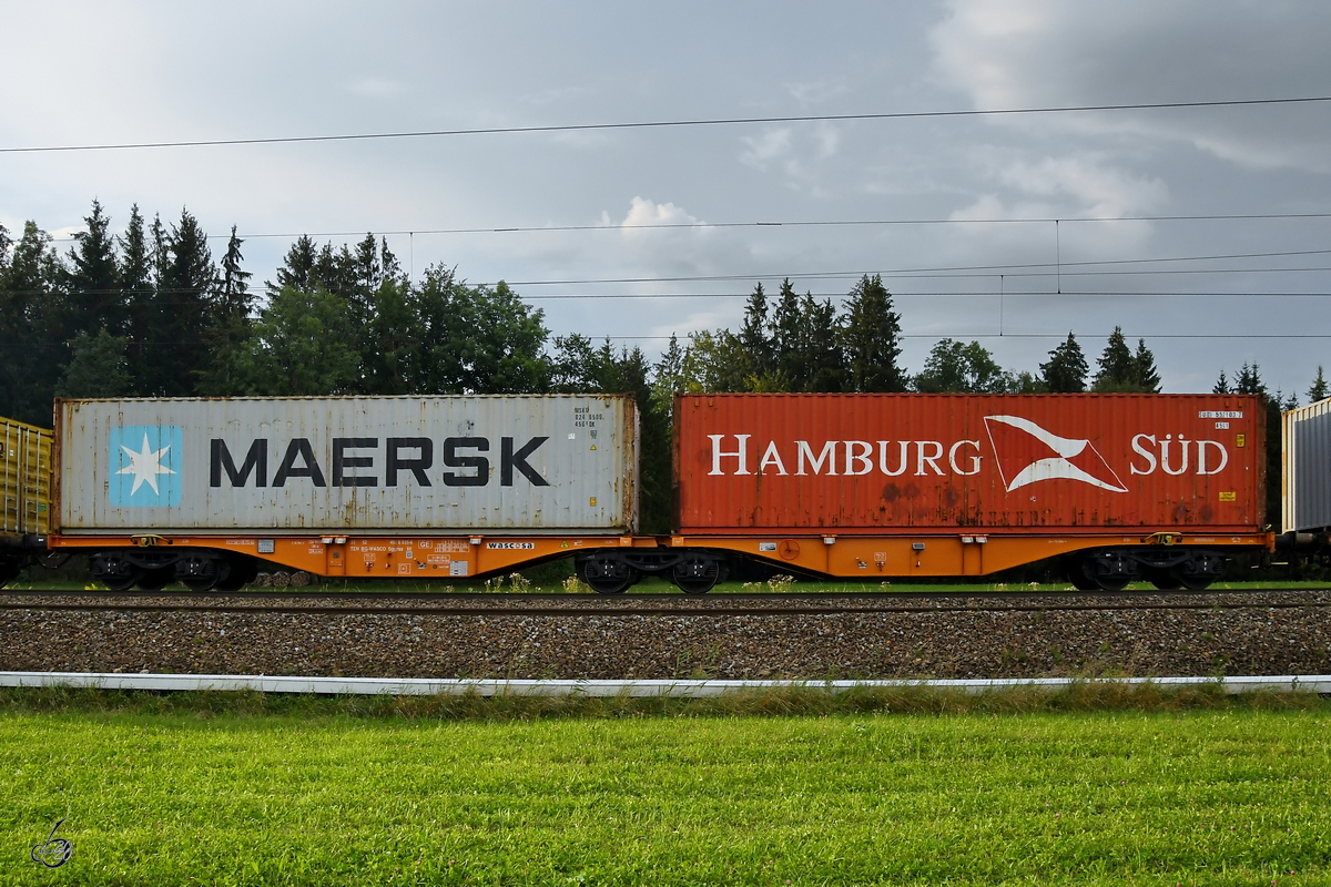 Eine Taschenwagen Sdggmrss Mitte August 2020 bei Fuchsreut.