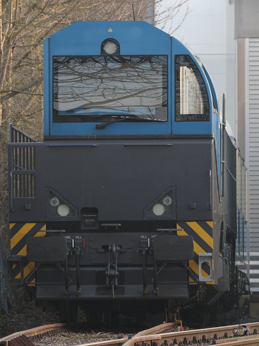 Eine Vossloh G 2000 BB Januar 2017 in Hattingen.