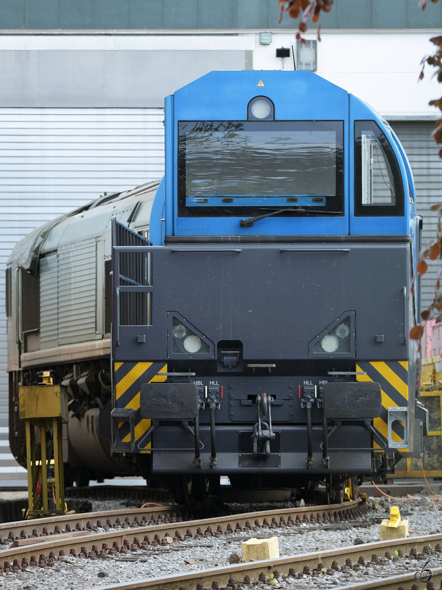 Eine Vossloh G 2000BB in Hattingen. (Mai 2017)