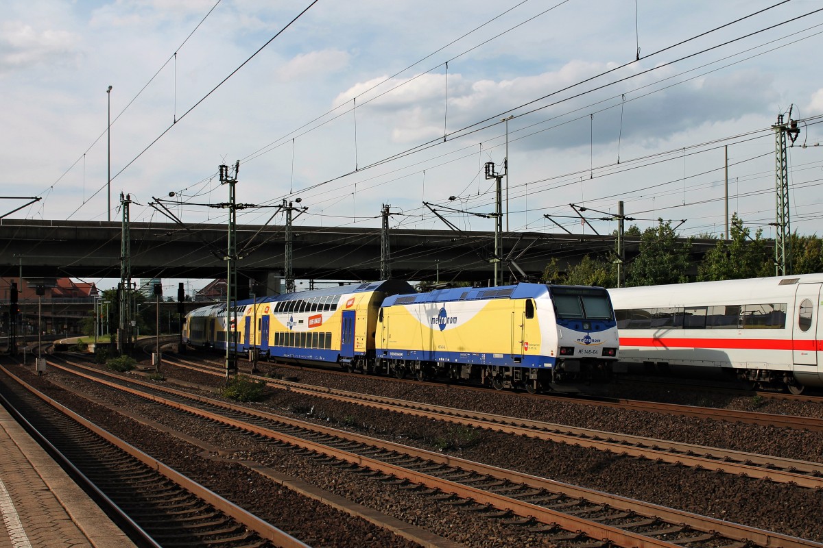 Einfahrt am 13.08.2014 von ME 146-04 in Hamburg Harburg.