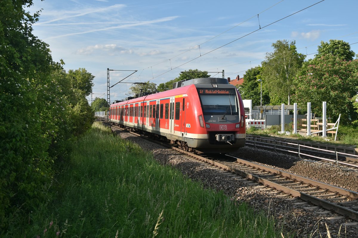 Einfahrt einer S7 nach Riedstadt/Goddelau in Wolfskehl am Sonntag den 26.5.2019
