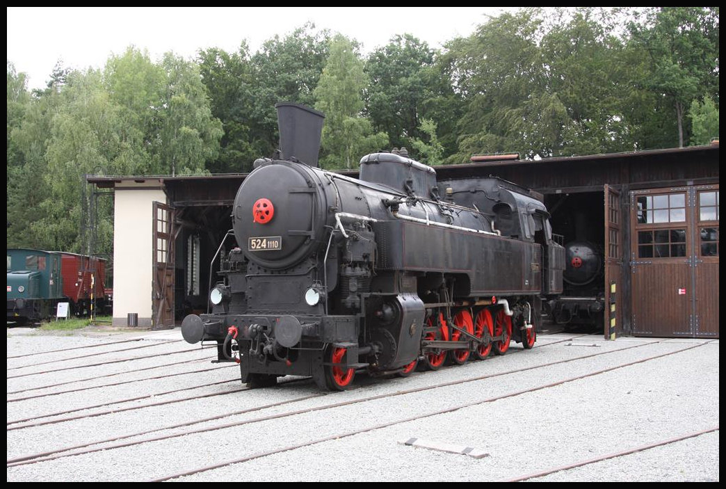 Eisenbahn Museum Luzna u Rakovnika am 22.06.2018: Tenderlok 524 1110