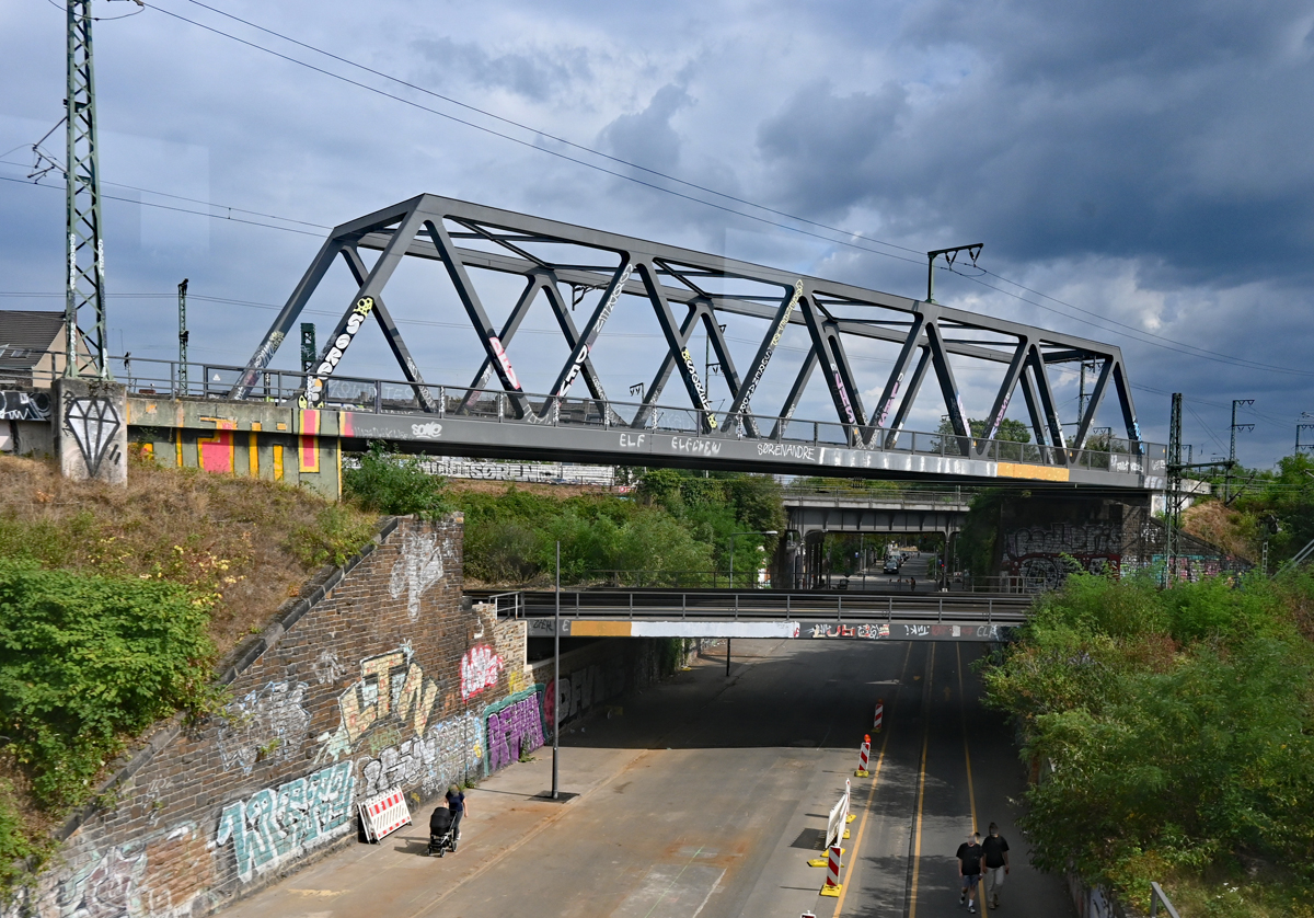 Eisenbahn-Stahlbrücken zwischen Köln-Süd und Eifeltor - 15.08.2022