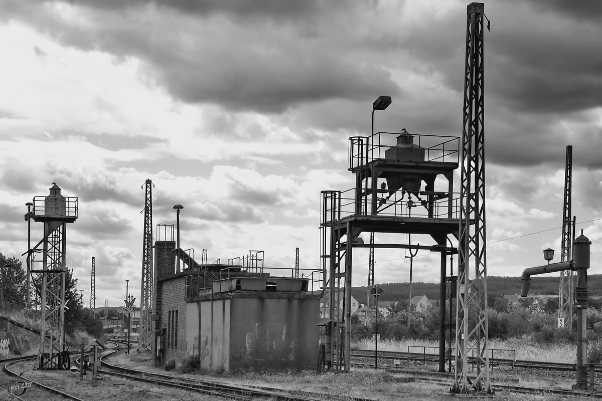 Eisenbahn-Versorgungsbauten Mitte August 2018 im Eisenbahnmuseum Arnstadt.