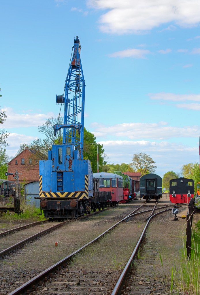 Eisenbahndrehkran EDK 80/1 der Gramzower Museums-Bahn. - 03.05.2014
