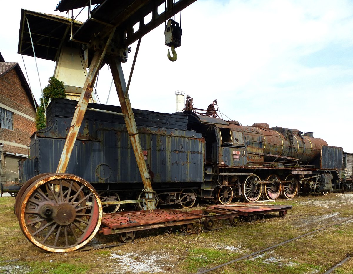 Eisenbahnmuseum Ljubljana, JZ 06-016 steht im Freigelände, Juni 2016