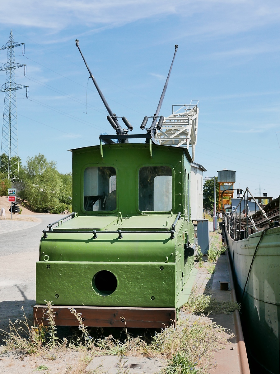 Elektrische Rangierlok im LWL-Industriemuseum Schiffshebewerk Henrichenburg - 4.8.2018