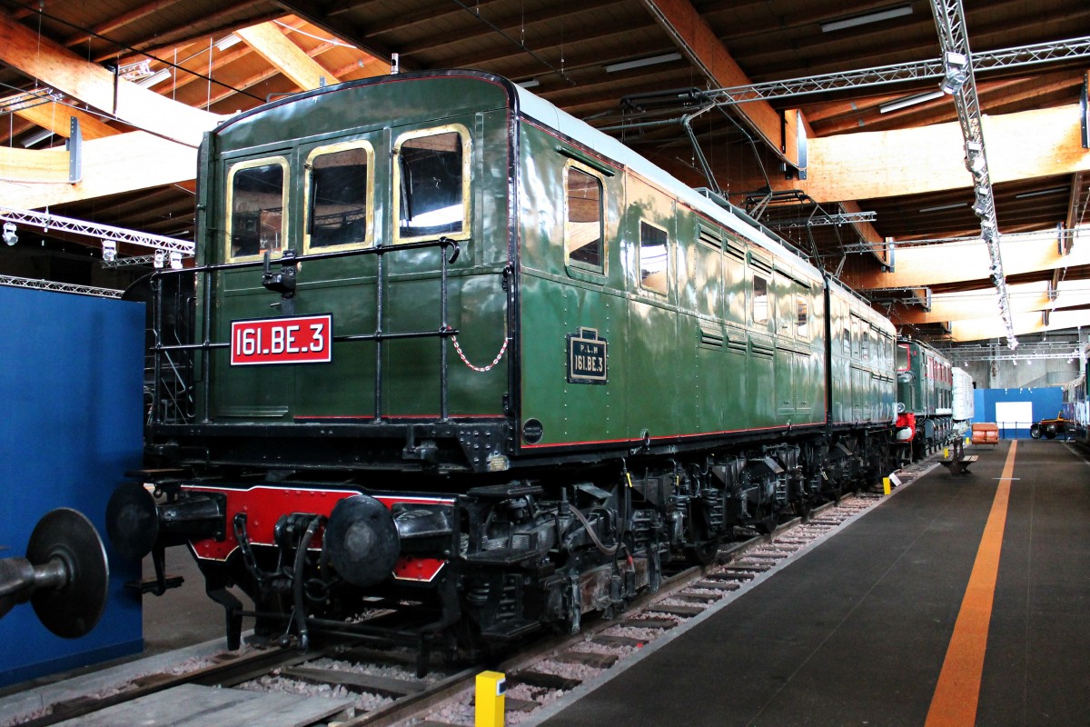 Elektrolok der P.L.M. mit der Nummer 161.BE.3 (1ABBA1-3603)  Maurienne  am 20.08.2014 im Cité du Train in Mulhouse.