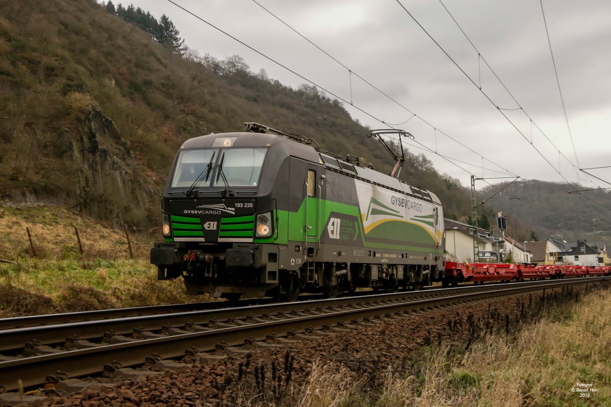 ELL 193 235 GYSEVCargo in Erpel, Januar 2018.