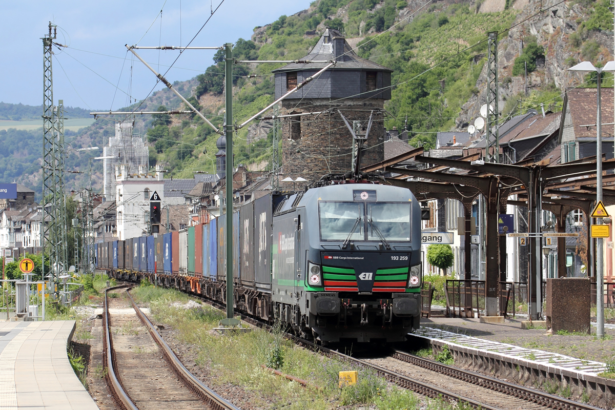 ELL 193 259 unterwegs für SBBCI in Kaub 31.5.2022