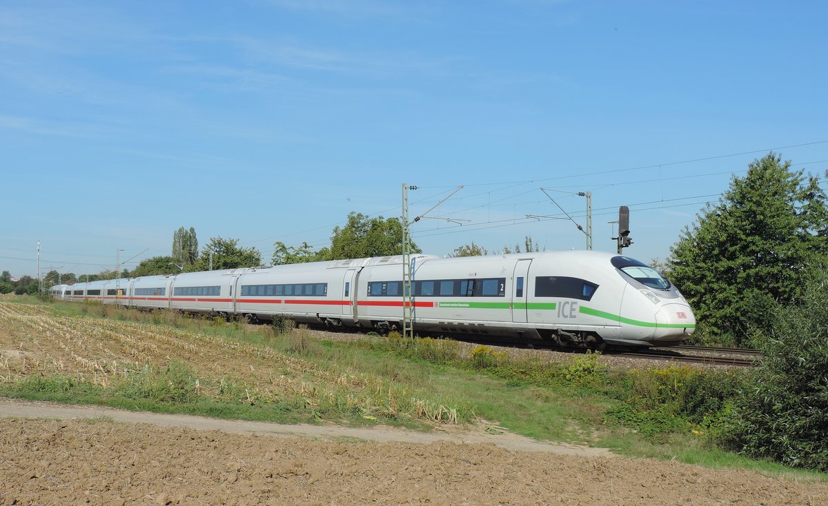 Ellental - 8. September 2020 : Velaro als Tandempack am ICE 513 Münster - Stuttgart.