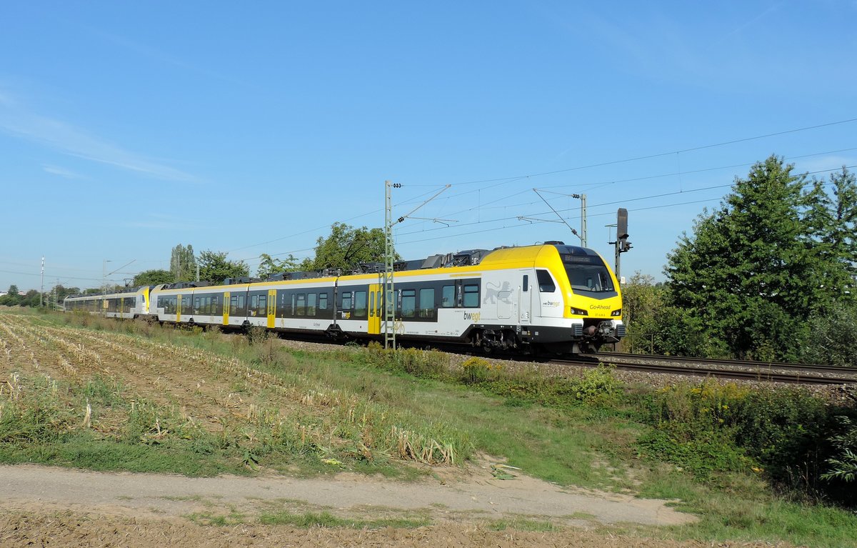 Ellental - 8. September 2020 : Flirt III ET4.04A am IRE 19673 Karlsruhe - Stuttgart.