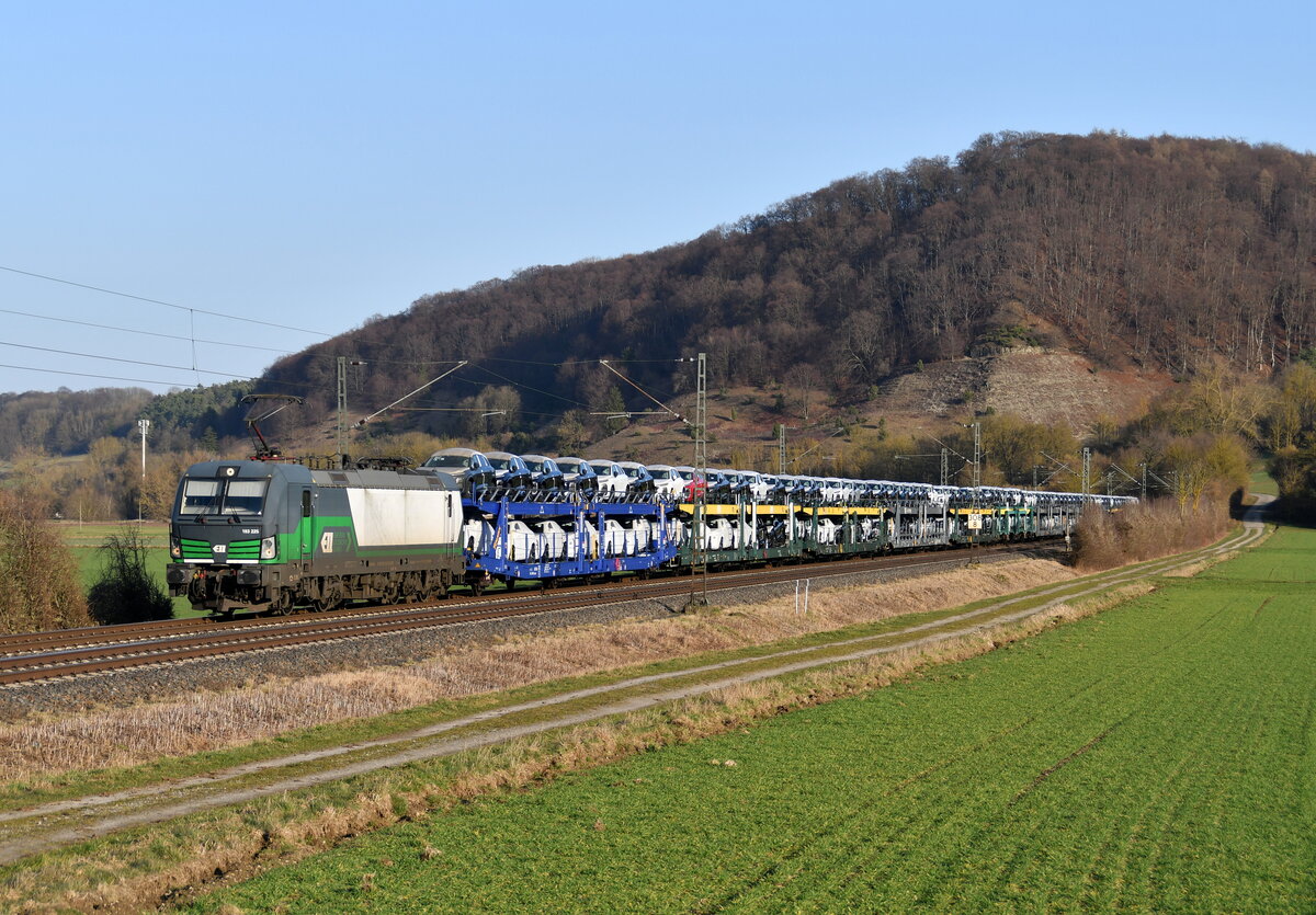 ELL/RTB Cargo 193 225 mit DGS 41158 Gy�r - Bremen Rbf am 27.02.2026 bei Ebersch�tz