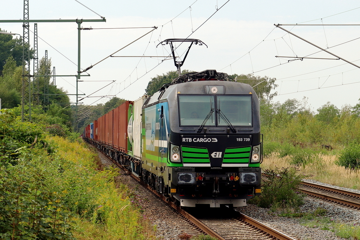 ELOC 193 739 in Diensten von RTB Cargo durchf�hrt mit einem Containerzug Herten-Westerholt 27.8.2026