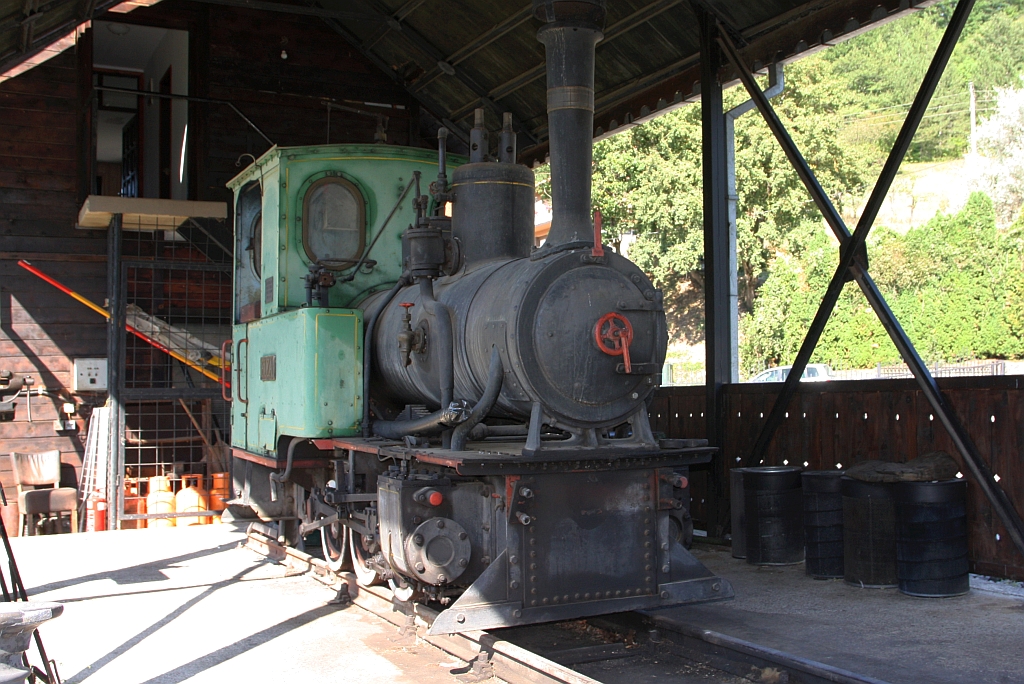 ELZA	(ex Graf Csekonics Endre, Zsombolya uradalma, Juliamajor, ex Zuckerfabrik Zrenjanin, Hersteller: O&K, Baujahr: 1913, Fabr.Nr.: 6320) am 13.August 2026 im Lokunterstand in Morka Gora.
