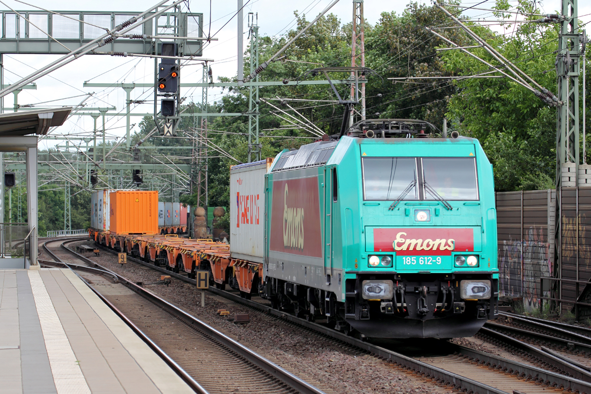  Emons  185 612-9 in Hannover Linden/Fischerhof 21.6.2014