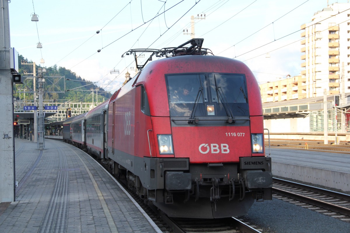 EN 464 Graz Hbf - Zürich HB am 10.05.2014 bespannt mit 1116 077