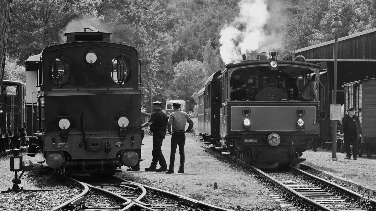 Ende Juli 2022 wurde am Bahnhof Hüinghausen mit den Dampflokomotiven  Spreewald  und  Laura  das 40-jährige Jubiläum der Märkischen Museums-Eisenbahn gefeiert.