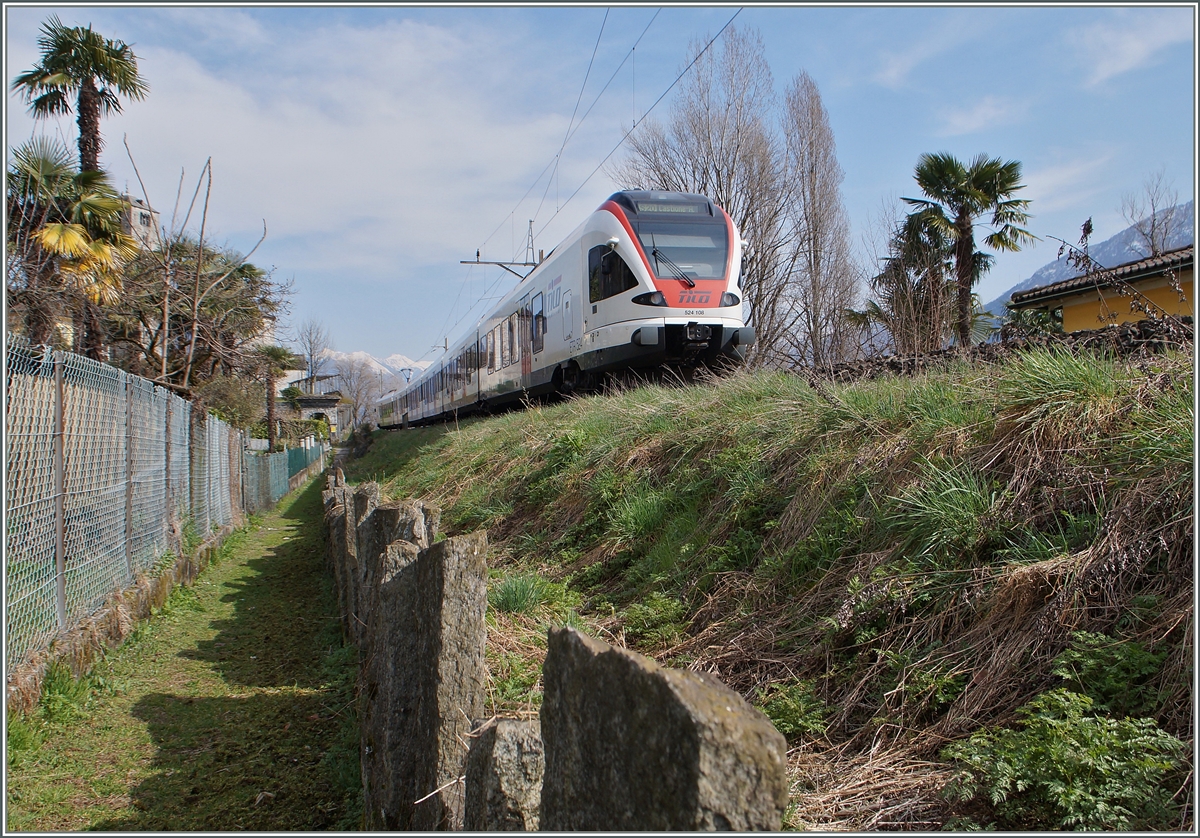 Entlang der Gotthardbahn sind im Tessin immer wieder flache Steinplatten zu beobachten, wie hier diese bei Locarno zu sehen sind.
18. März 2015