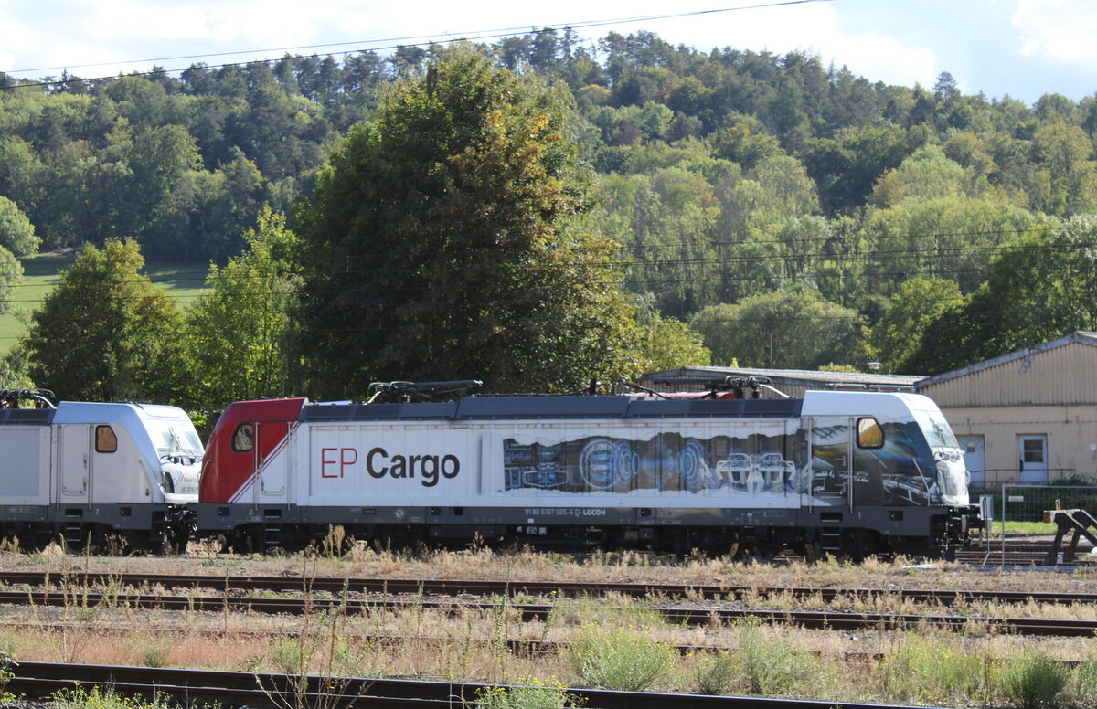 EP Cargo 187 085 am 22.09.2022 bei Uwe Adam in Eisenach.