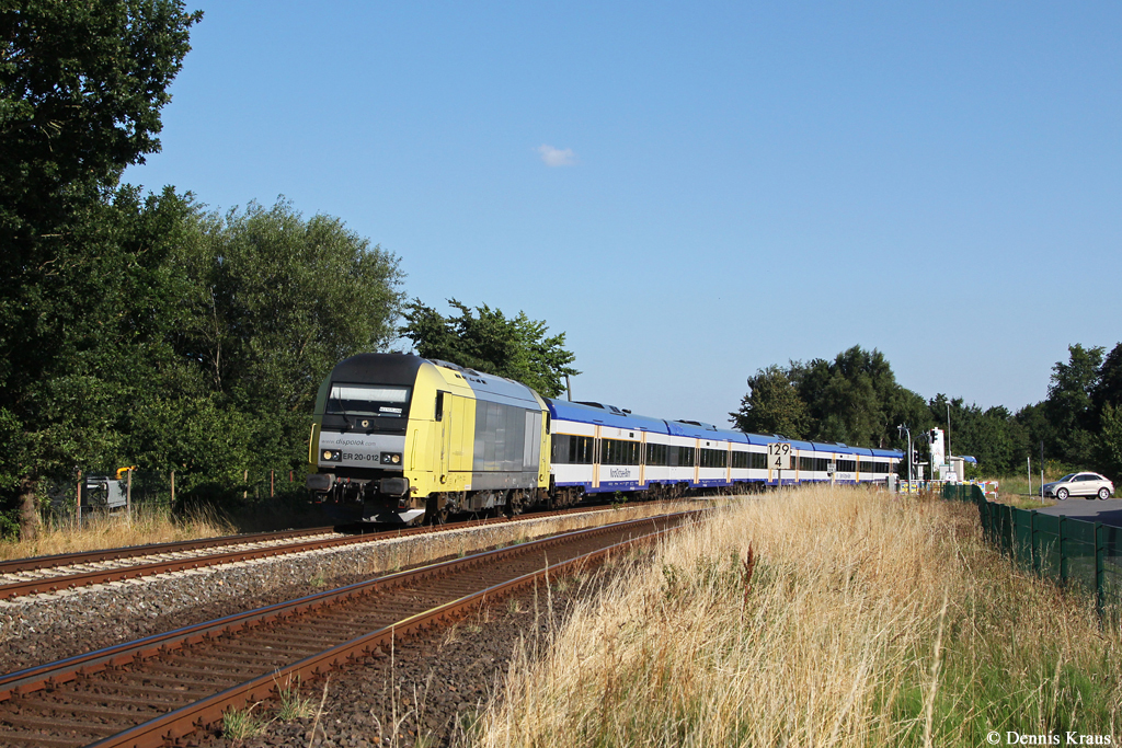 ER20 012 mit NOB 81722 am 23.07.2014 bei Heide.