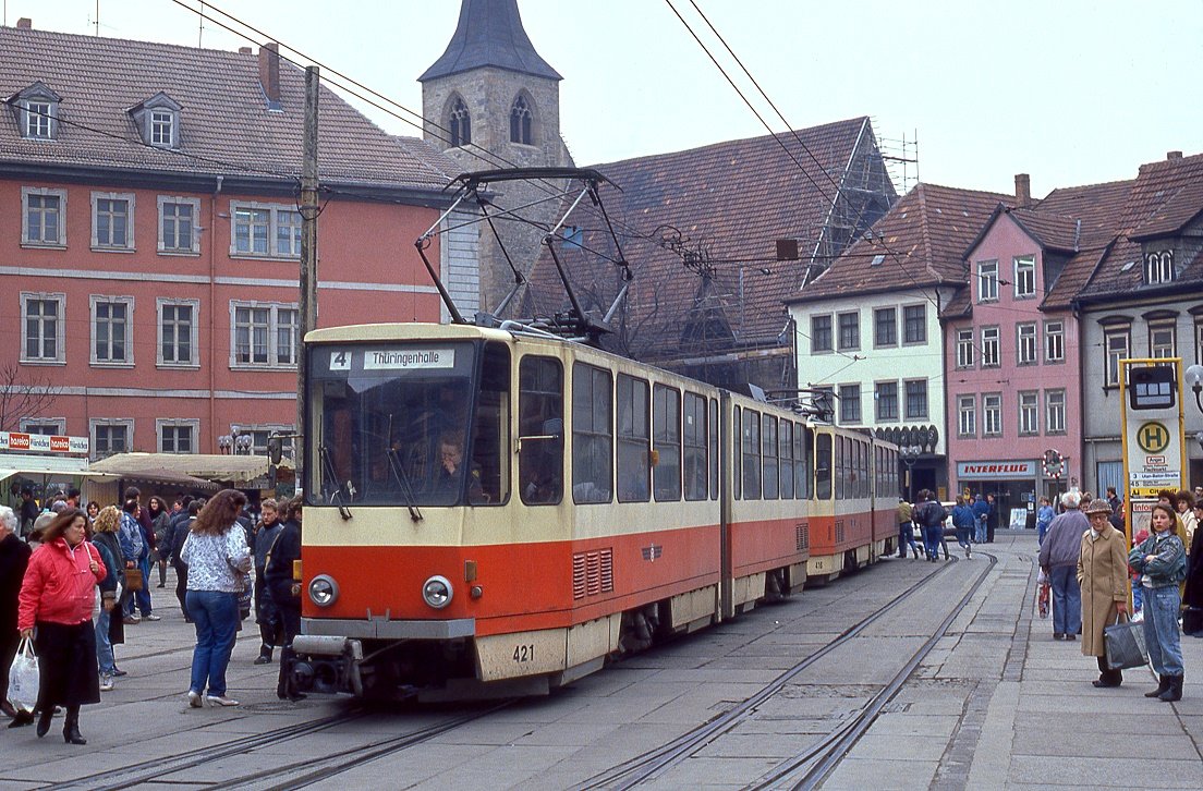 Erfurt 421 + 416, Anger, 27.02.1991.