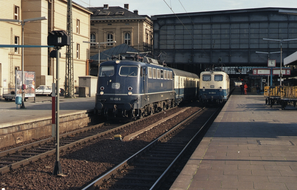 Erinnerung an den alten Mainzer Hauptbahnhof (Mai 1988).