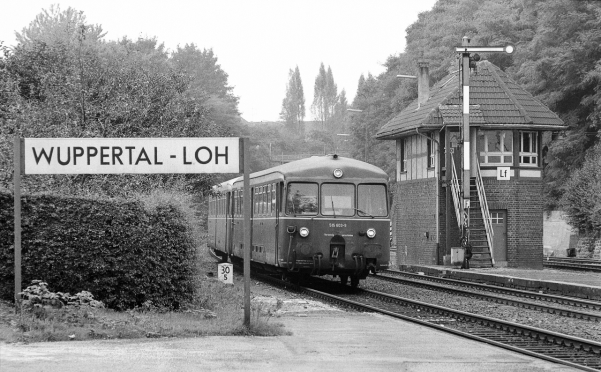 Erinnerungen an die Wuppertaler Nordbahn ( rheinische Strecke ) :
Wuppertal-Loh, 28.9.1981