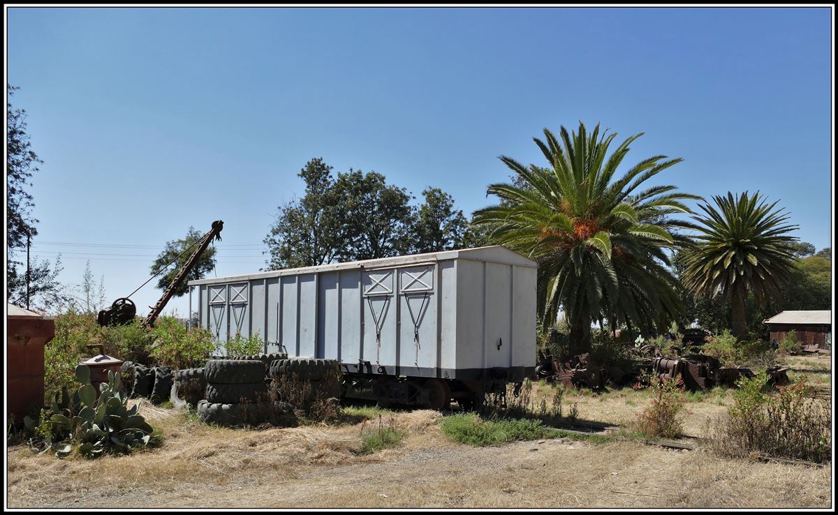 Eritrean Railways Bahnbetriebswerk Asmara. Ein  Krupp Güterwagen in gutem Zustand. (18.01.2019)