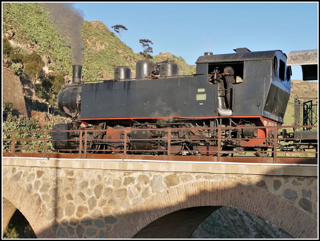 Eritrean Railways steamtrain special mit 442.56 in Arbaroba.  (18.01.2019)