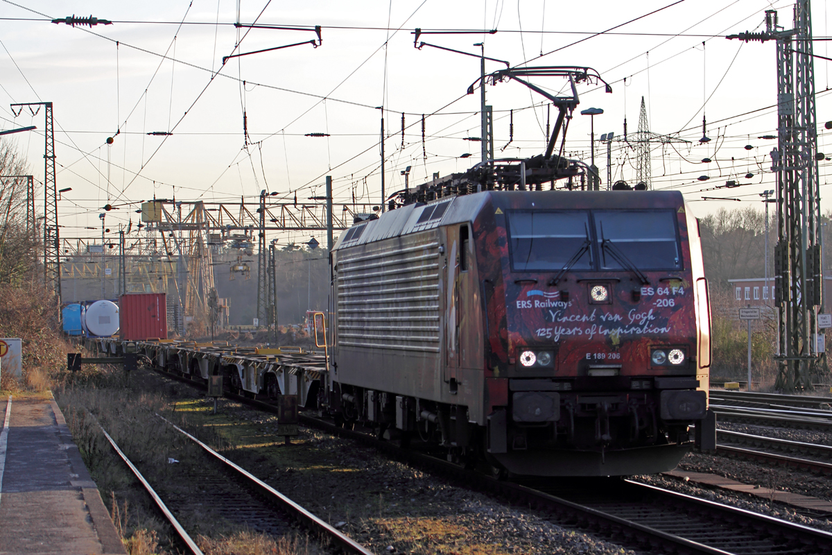 ERS ES 64 F4-206 in Duisburg-Entenfang 15.2.2017