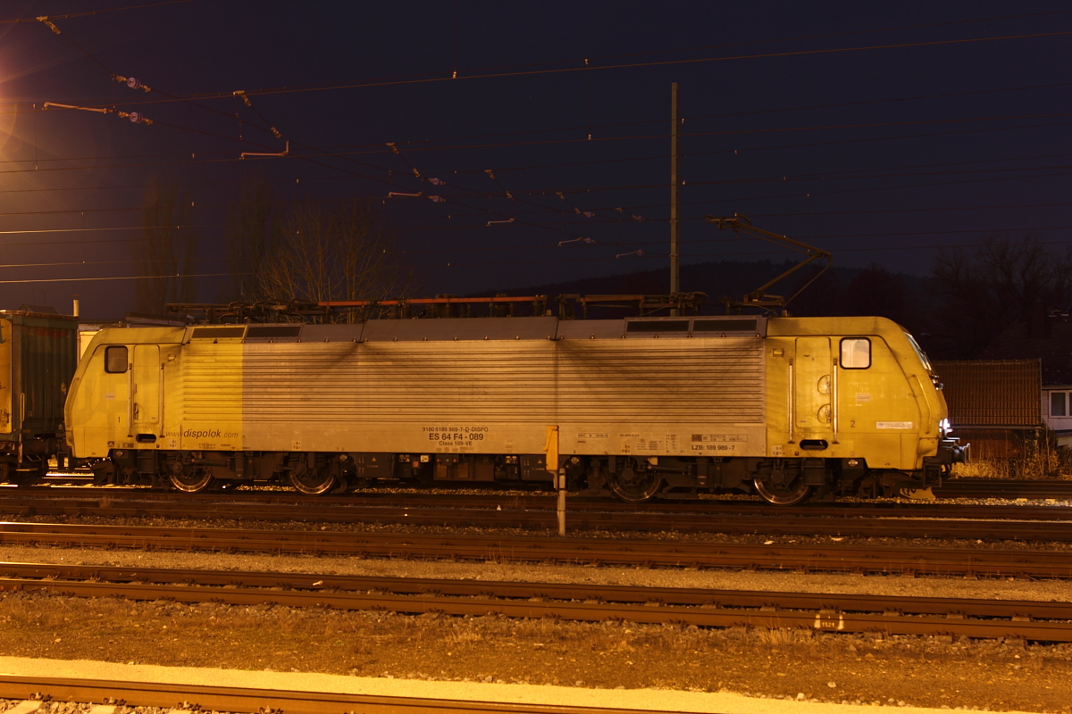 ES 64 F4-089 (189 989-7) Dispolok in Lichtenfels am 08.02.2107.