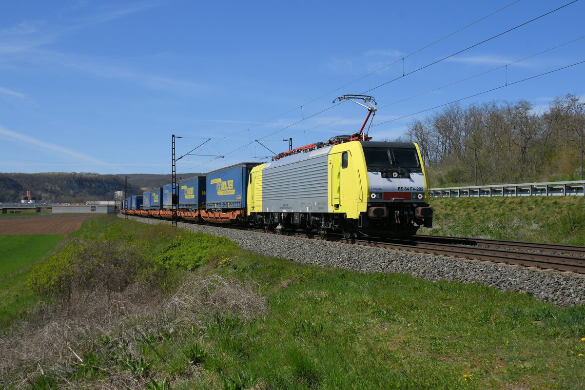 ES 64 F4-202 (189 202) am 22.04.21 bei Karlstadt am Main