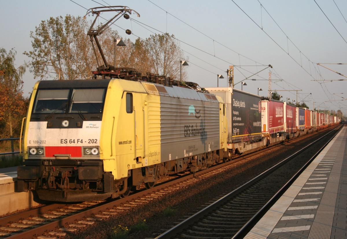 ES 64 F4-202 mit DGS 42330 (ERS, Poznan–Rotterdam) am 17.09.2014 in Vhrum