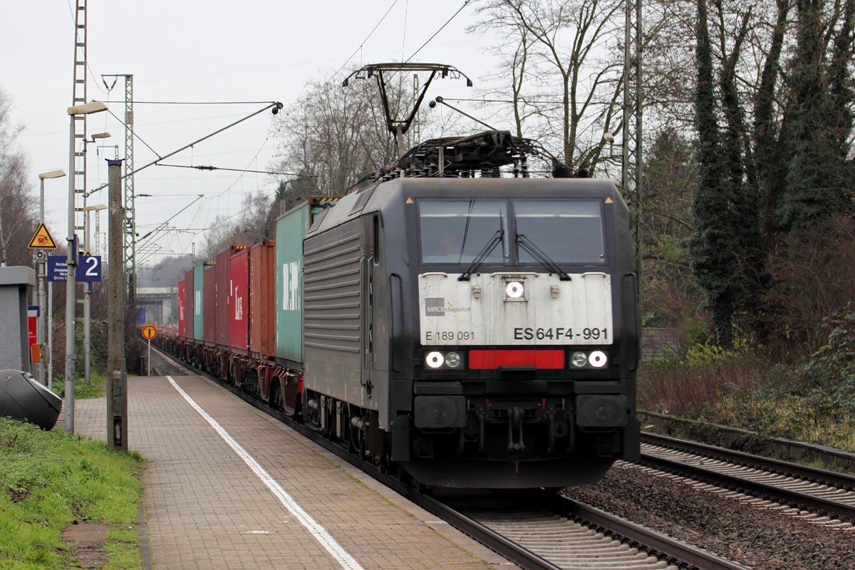 ES 64 F4-991 durchfährt Oberhausen-Holten 13.12.2014