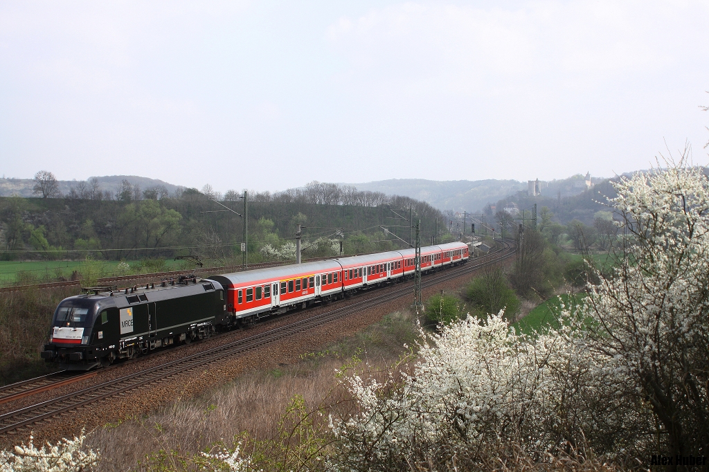 ES 64 U2-013 am Abzw Saaleck den 06.04.14 ri Eisenach