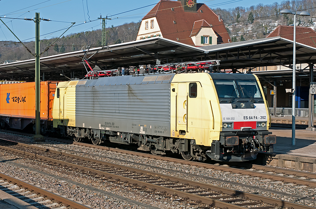 ES64 F4-202 (Siemens Dispolok GmbH ), 10.02.2013, Plochingen bf